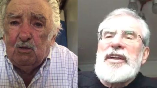 Gerry Adams and Pepe Mujica meet online with Oriol Junqueras, Marta Rovira and Raül Romeva and convey their solidarity 